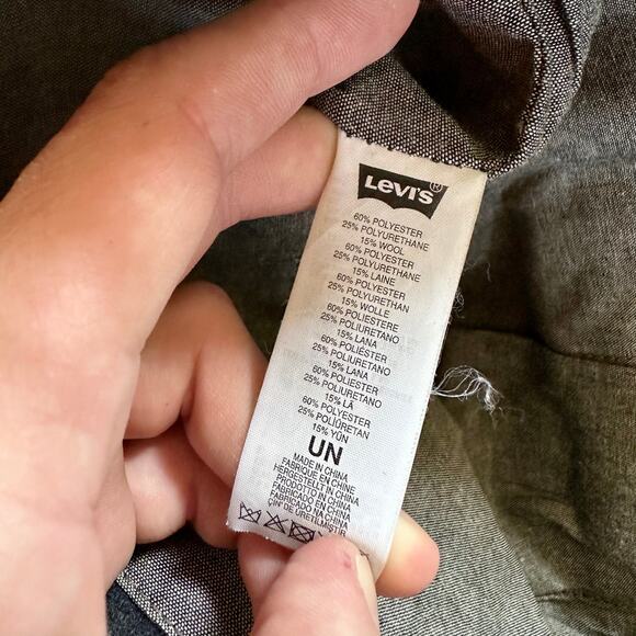 Levi’s Wool Green Gray Tote Bag Handbag Shoulder Bag Women’s - Picture 9 of 9